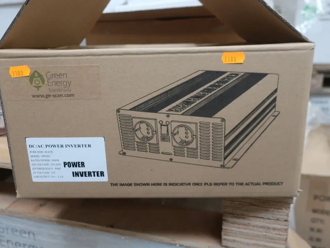 Billede 1 - Inverter GREEN ENERGY Pure Sine Wave DC/AC Power 2000W