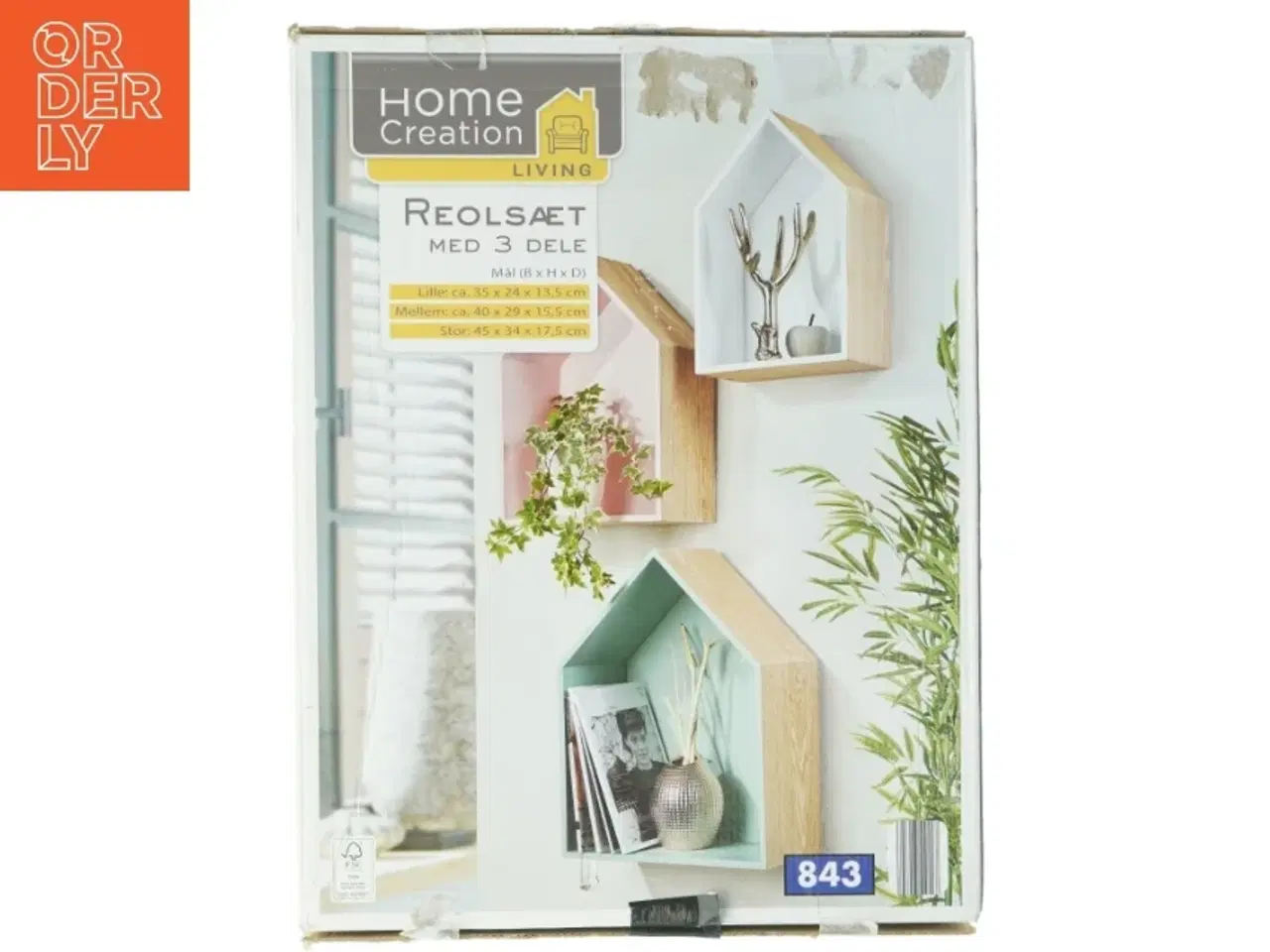 Billede 4 - Reolsæt med 3 dele fra Home Creation (str. 25 x 24 x 13,5 cm 40 x 29 x 15,5 cm 45 x 34 x 17,5 cm)