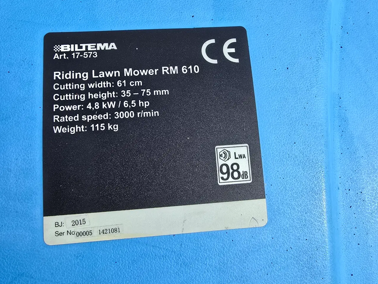 Billede 2 - Biltema plænetraktor. 