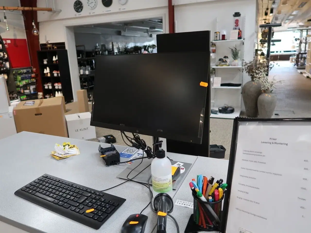 Billede 1 - Computerskærm HP, tastatur, mus, håndscanner, computer LENOVO