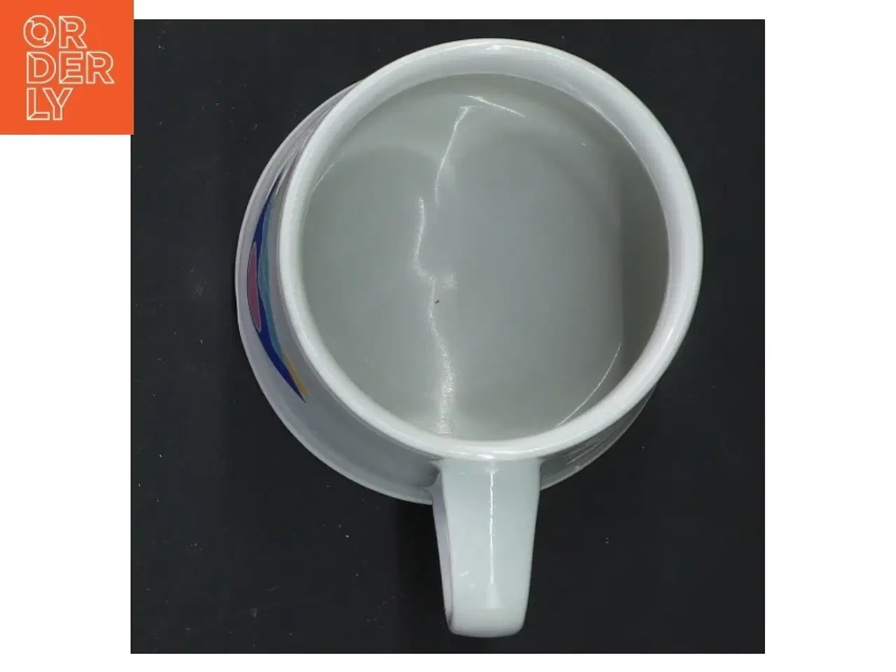 Billede 2 - Kaffekop med farvet design (str. Ø 7,5x10 cm)