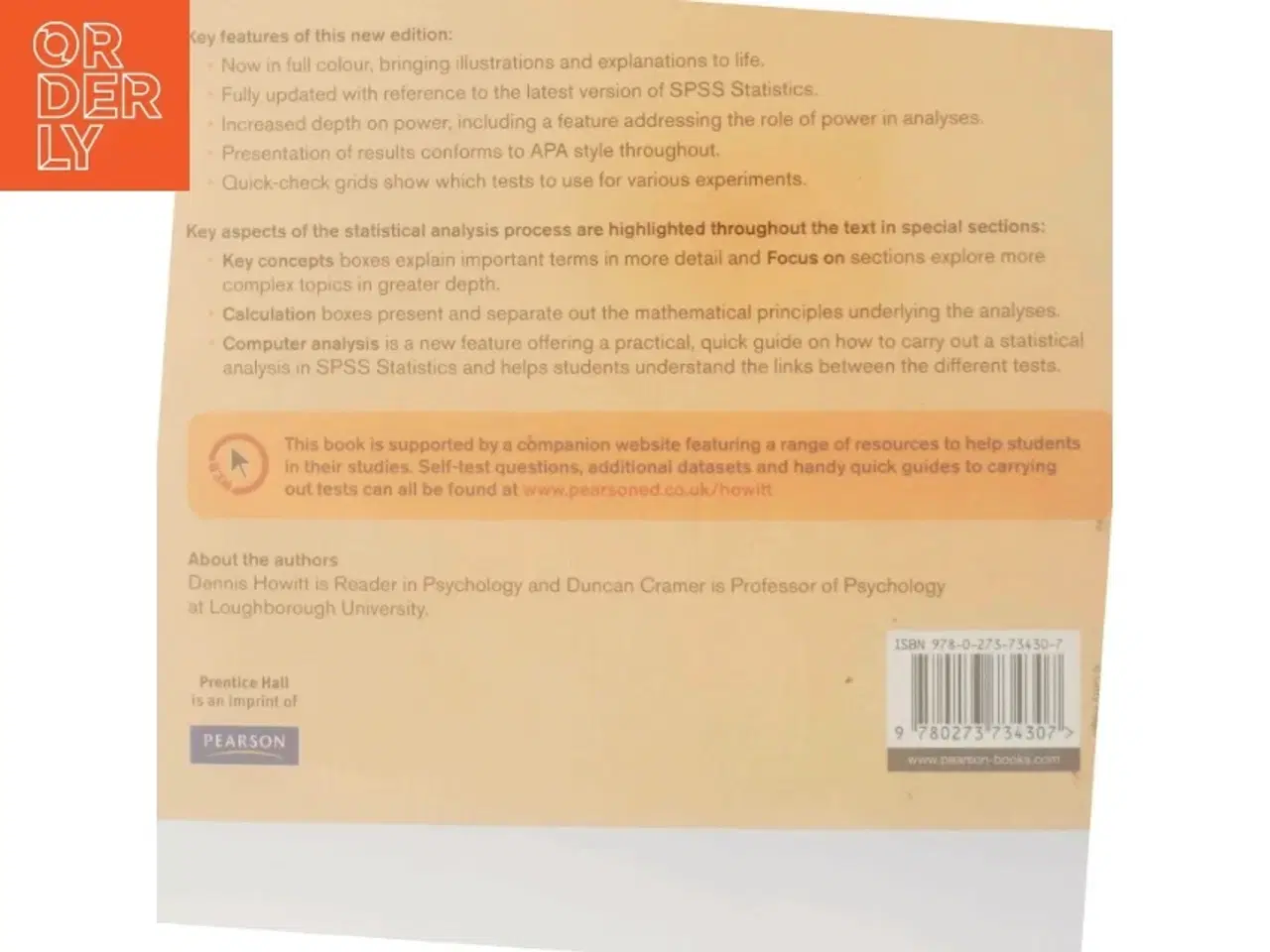 Billede 3 - Introduction to statistics in psychology (Bog)