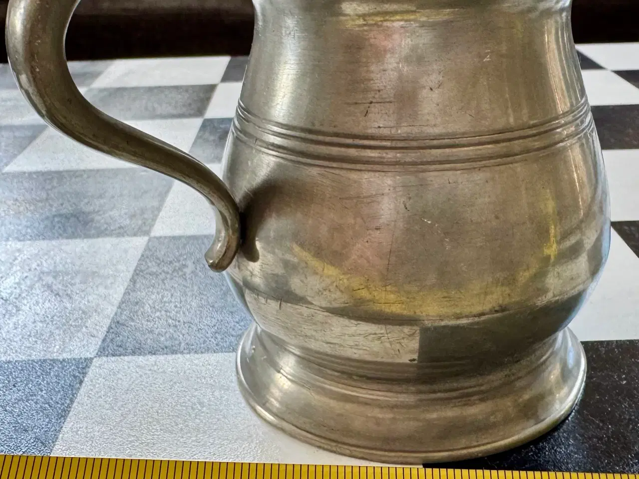 Billede 1 - Tin krus, 100år gammelt