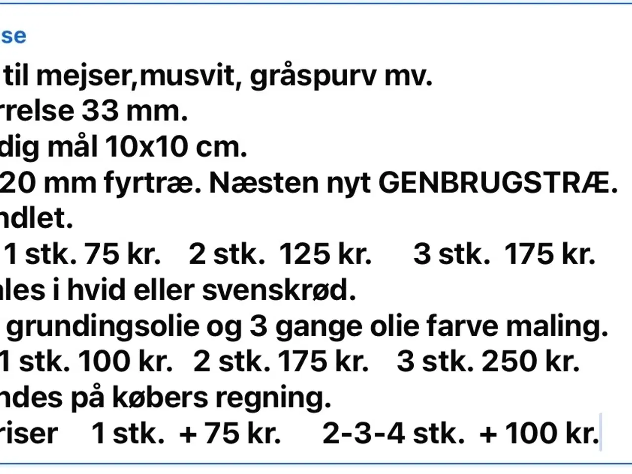 Billede 2 - Fuglehus mellemstor fugl