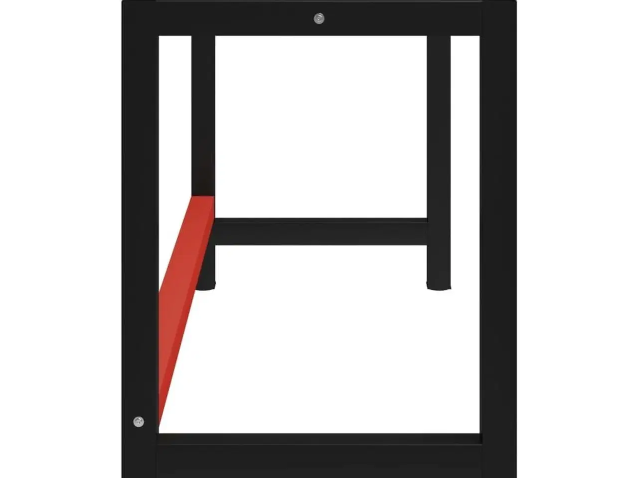 Billede 3 - Stel til arbejdsbænk 150x57x79 cm metal sort og rød