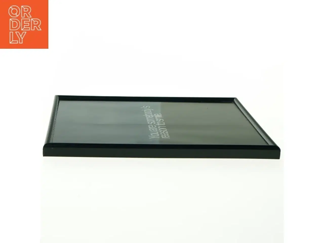 Billede 3 - Billedramme med glas og tekst (str. 23,5 x. 17,5 cm)