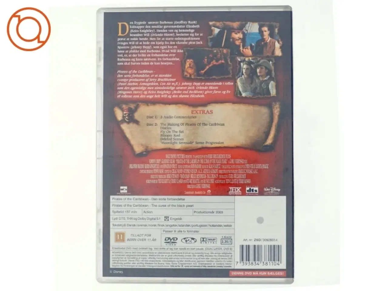 Billede 3 - Pirates of Carribean (2disc): Sorte for