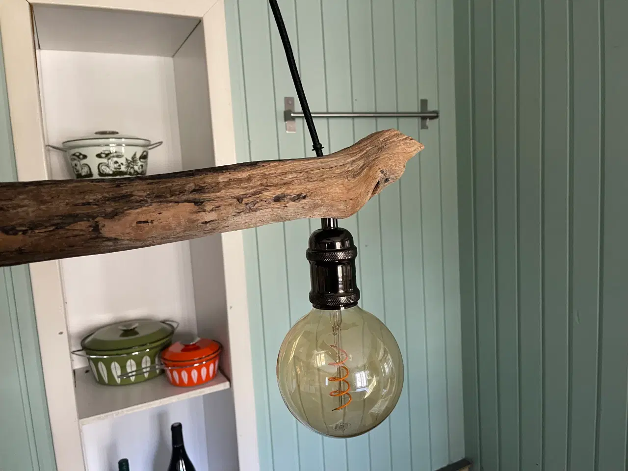 Billede 3 - Hængelampe / loftslampe med drivtømmer