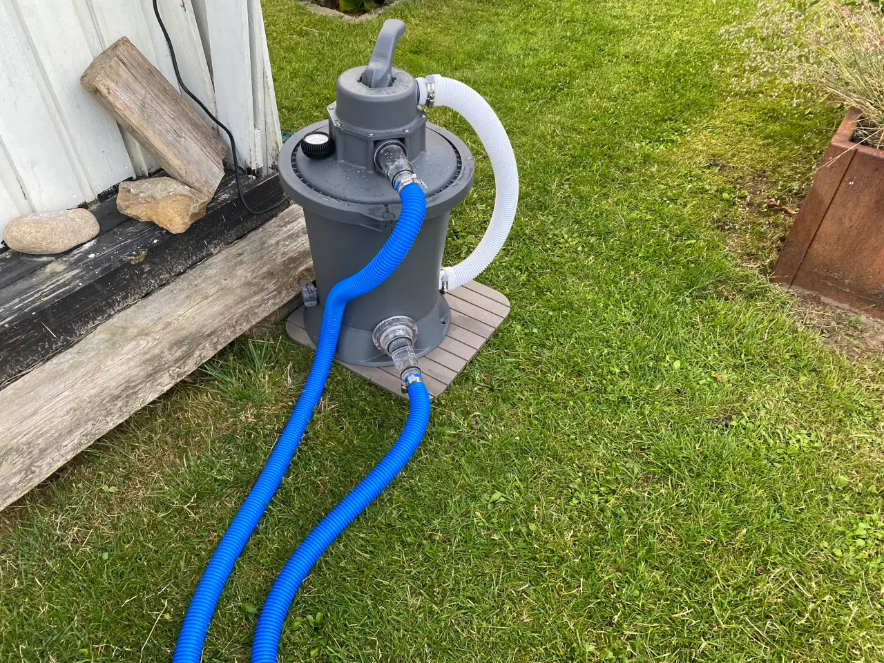 Billede 2 - Pool komplet sæt med stor sandfilterpumpe, kemi mm