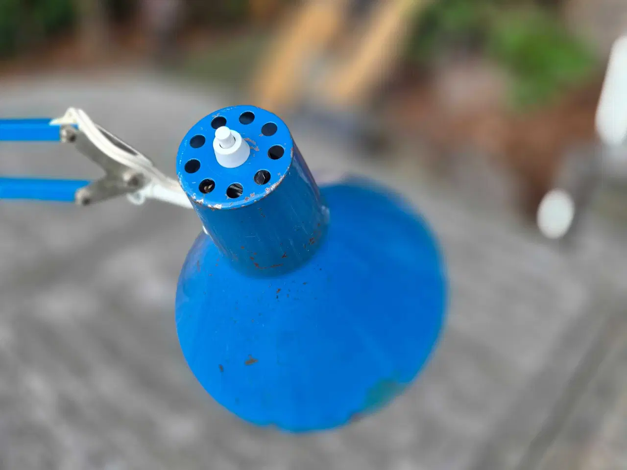 Billede 4 - Blå arkitektlampe med rustikt udtryk
