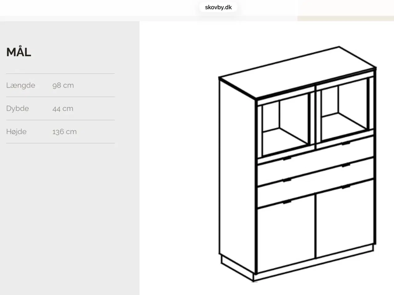 Billede 9 - Skovby SM923 Vitrineskab - Olieret Valnød