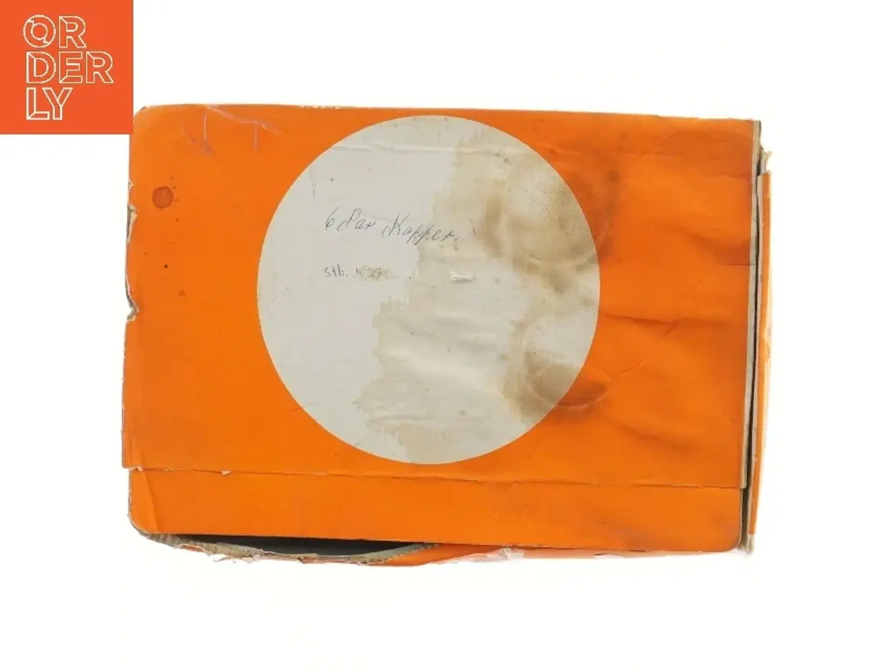 Billede 2 - Sæt med røde kaffekopper og underkopper fra Arcoroc (str. 6 styk, ø 14 og 8,5 cm)