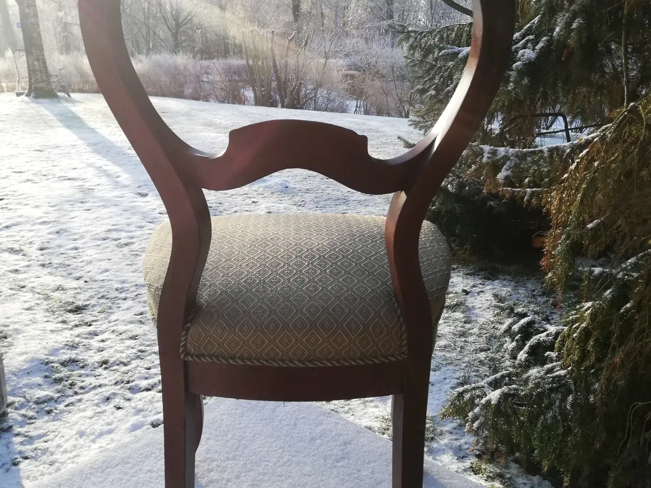 Billede 4 - 1 stk pæn antik stol i rokostil 