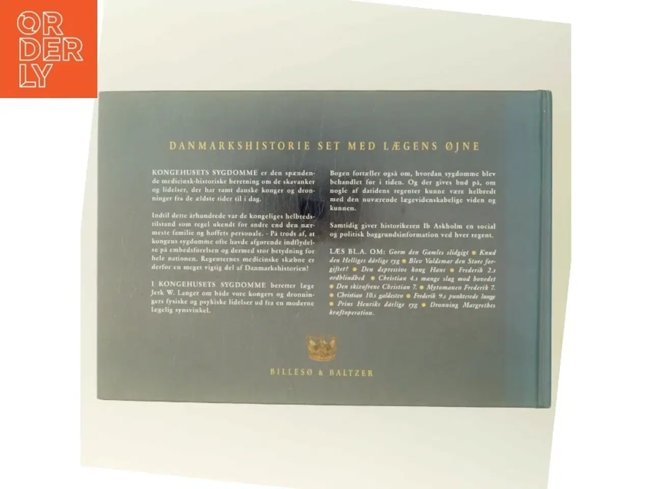 Billede 3 - Kongehusets sygdomme af Jerk W. Langer (Bog)