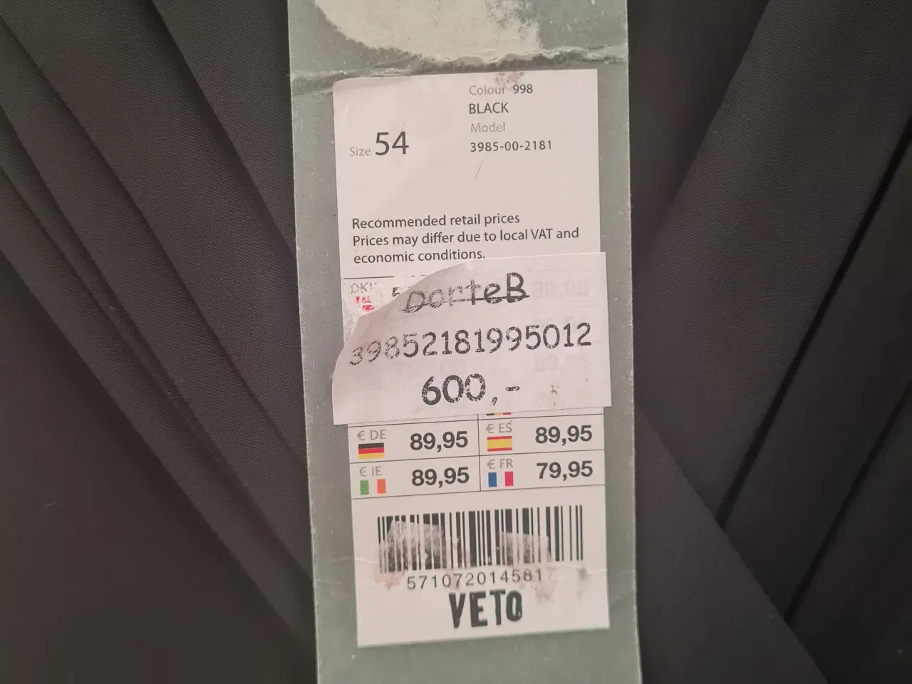 Billede 9 - Ny sort kjole str 54 fra Veto