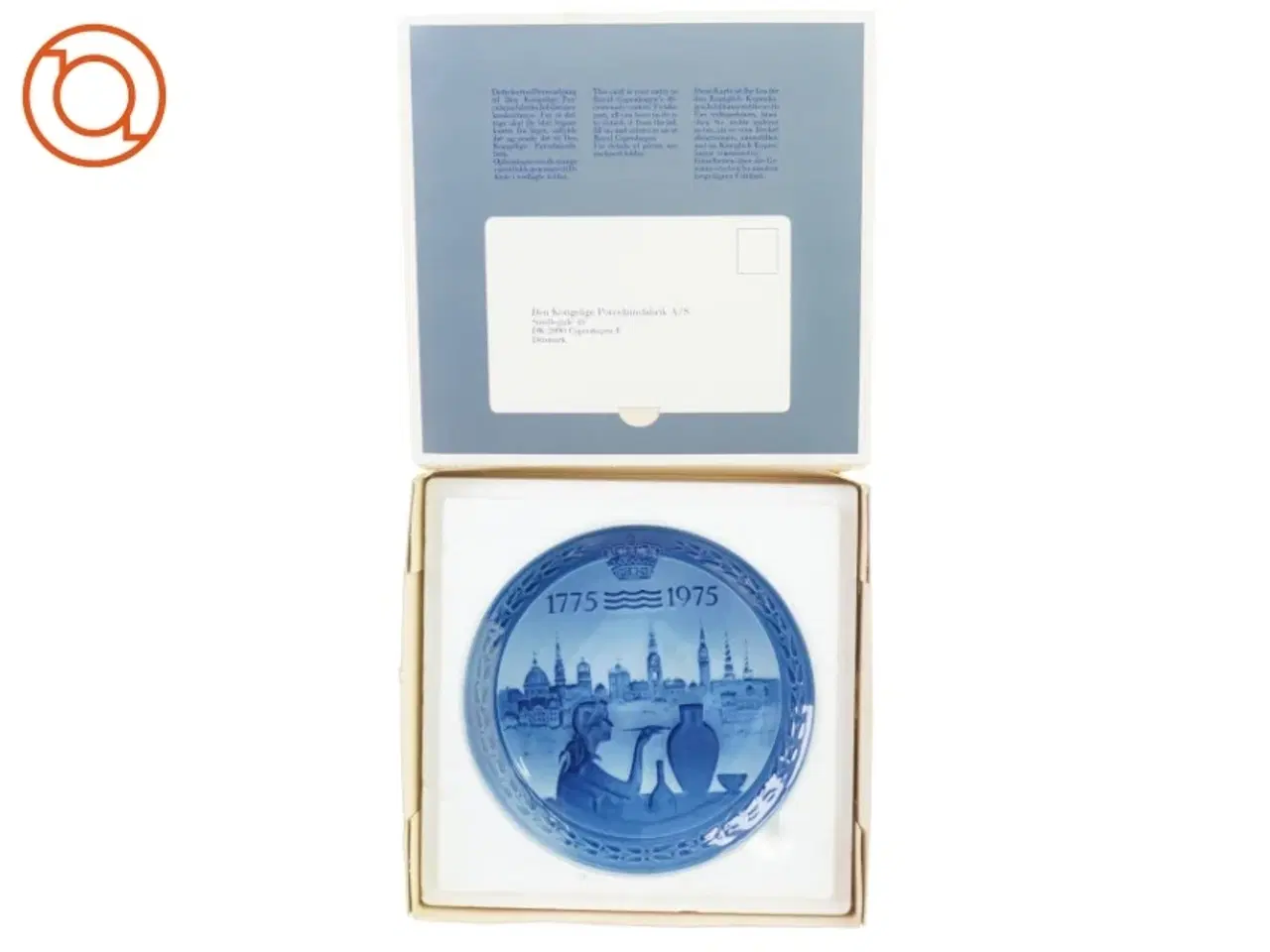 Billede 1 - Jubilæums platte 1775-1975 fra Den Kongelige Porcelænsfabrik Aps (str. 18 cm)