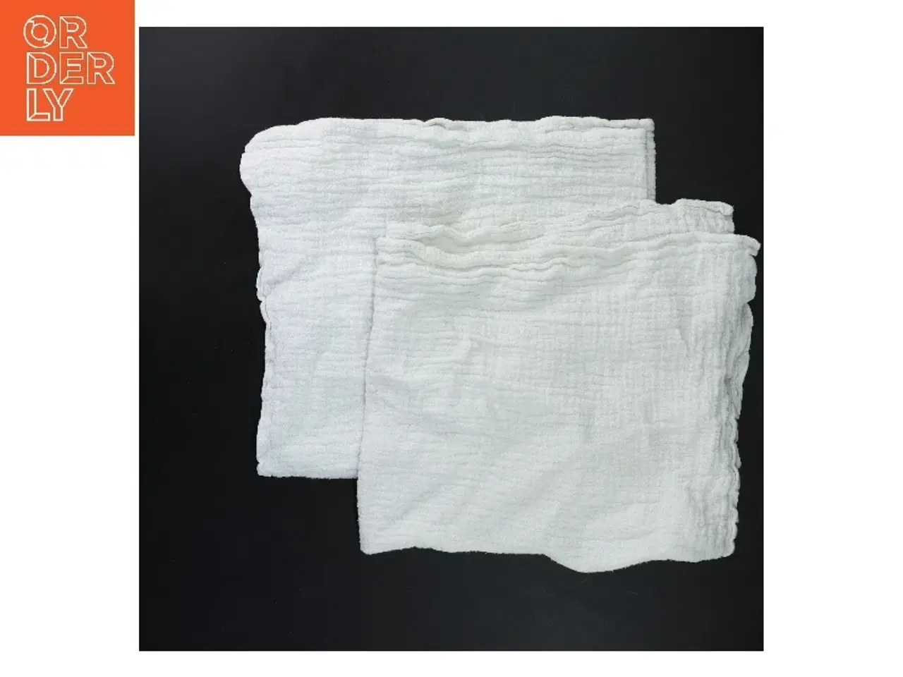 Billede 1 - Stofbleer i hvid (str. 2 styk, 50x60 cm)