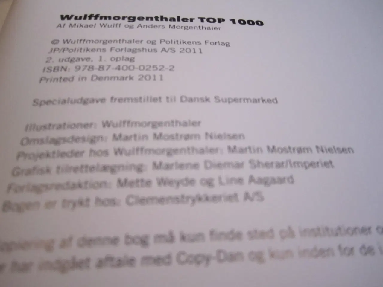Billede 6 - Wulffmorgenthaler. TOP 1000.