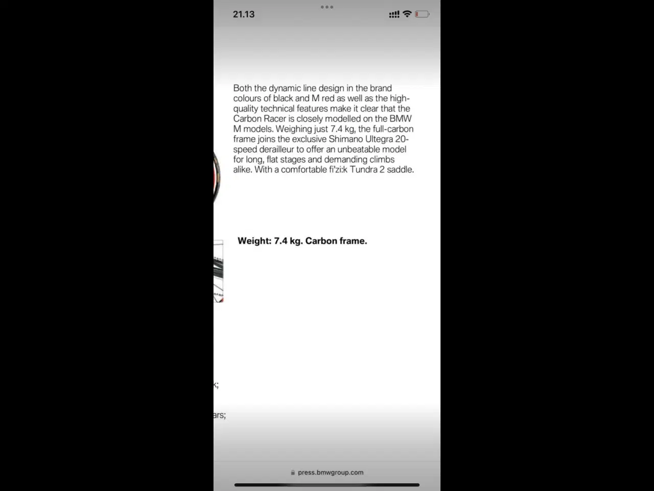 Billede 1 - BMW Carbon racer cykel