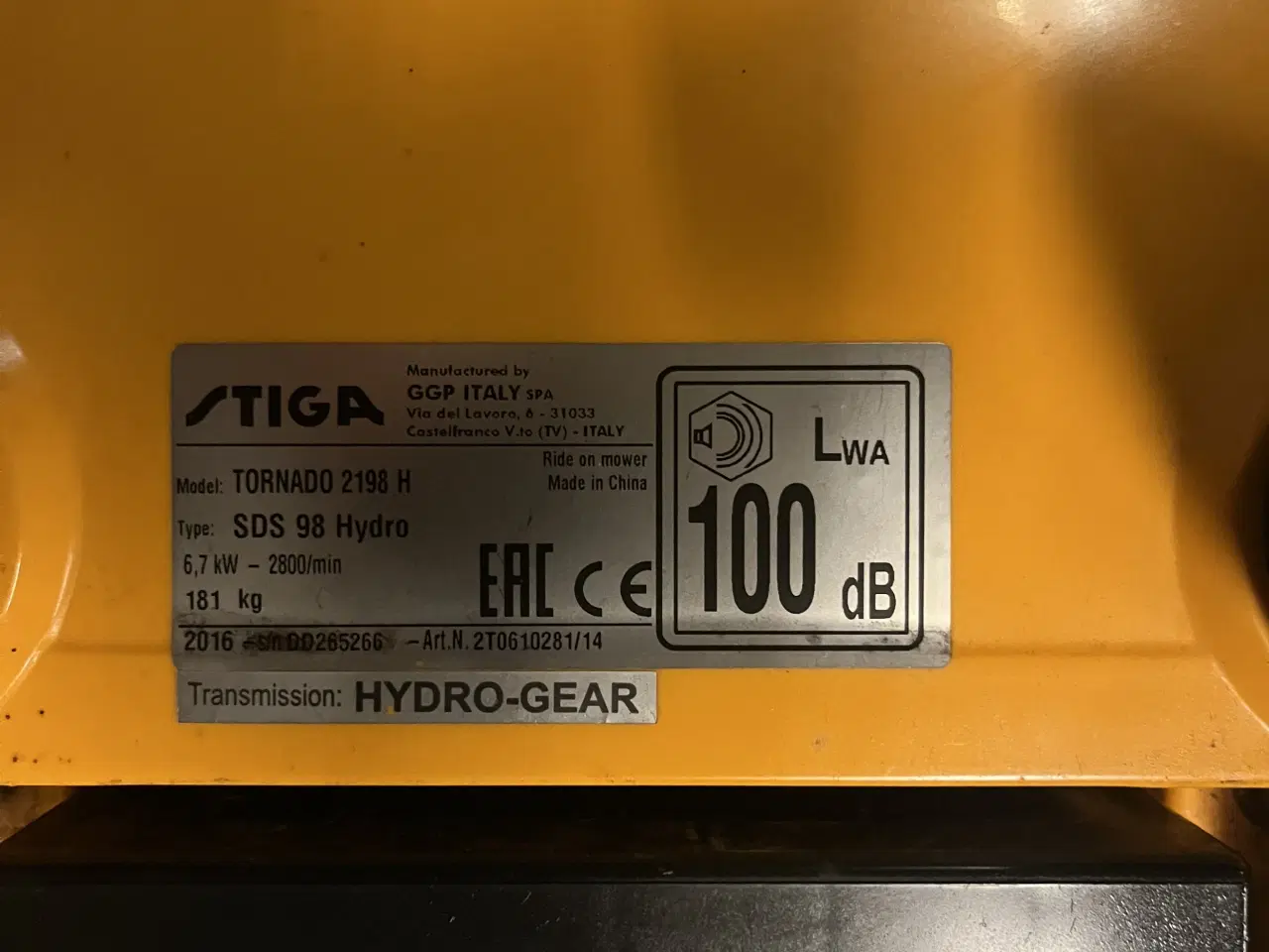 Billede 5 - Stiga Tornado 2198H