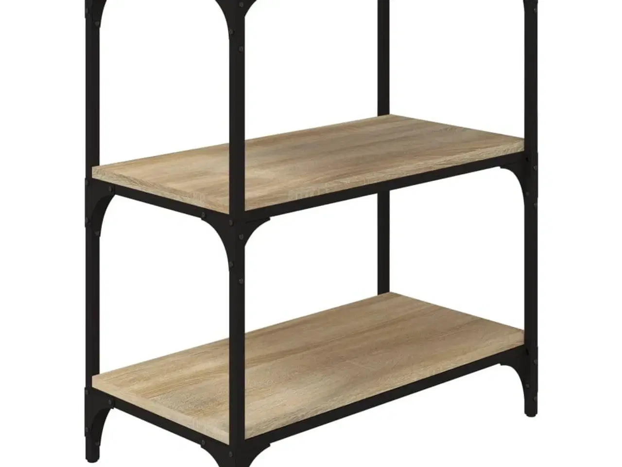 Billede 2 - Bogreol 60x33x70,5 cm konstrueret træ og stål sonoma-eg