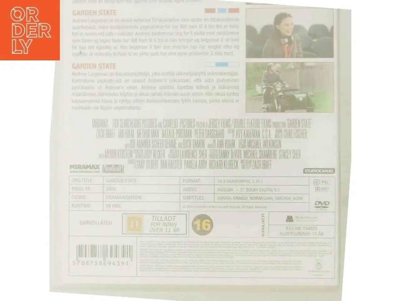 Billede 3 - Garden State (2004) [DVD] med Zach Braff (DVD)