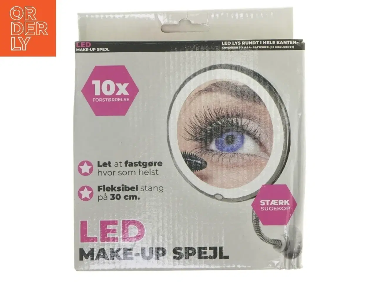 Billede 1 - LED make-up spejl (str. Ø 18 cm)