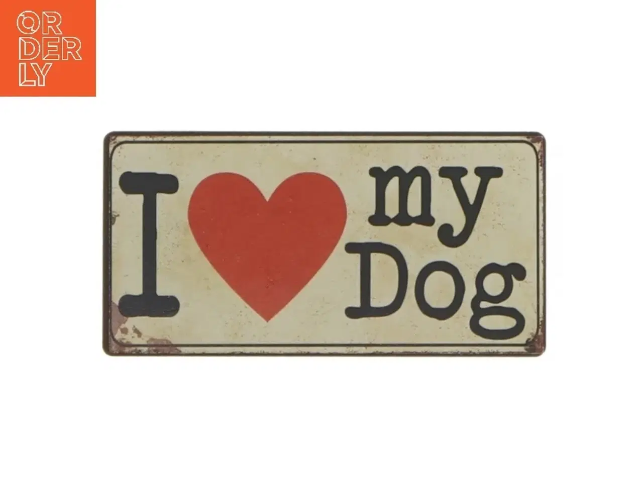 Billede 1 - Magnetisk skilt &#39;I love my dog&#39; fra Lafinesse (str. 10x5 cm)