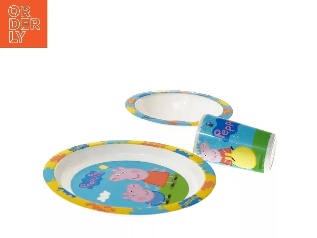 Billede 2 - Peppa Pig børneservice fra Peppa Pig (str. Ø 21 og 15,5 cm)