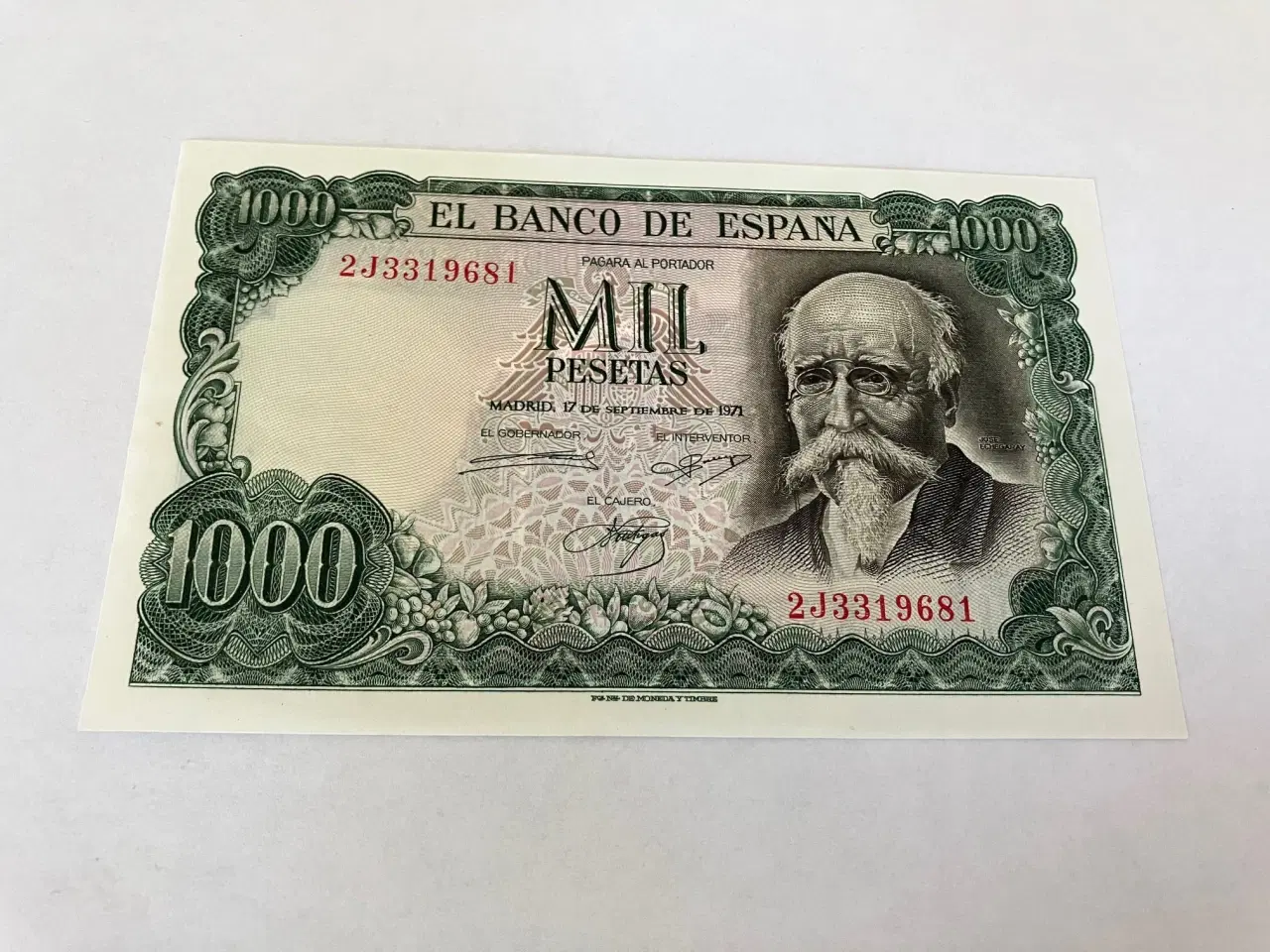 Billede 1 - 1000 Pesetas Spain 1971 - UNC