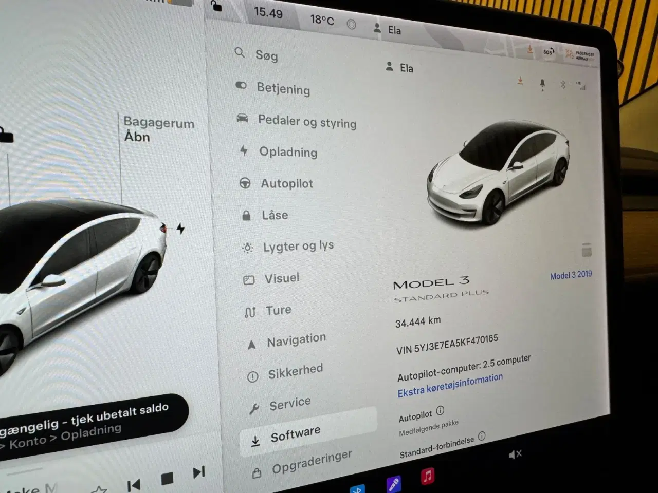 Billede 9 - Tesla Model 3  Standard Range+ RWD