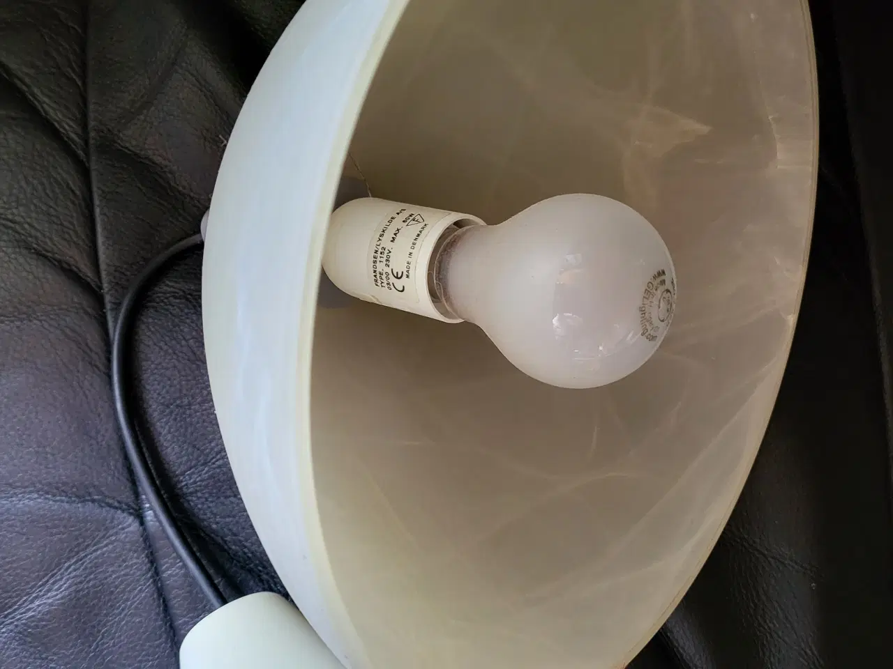 Billede 2 - Loftlampe med glasskærm