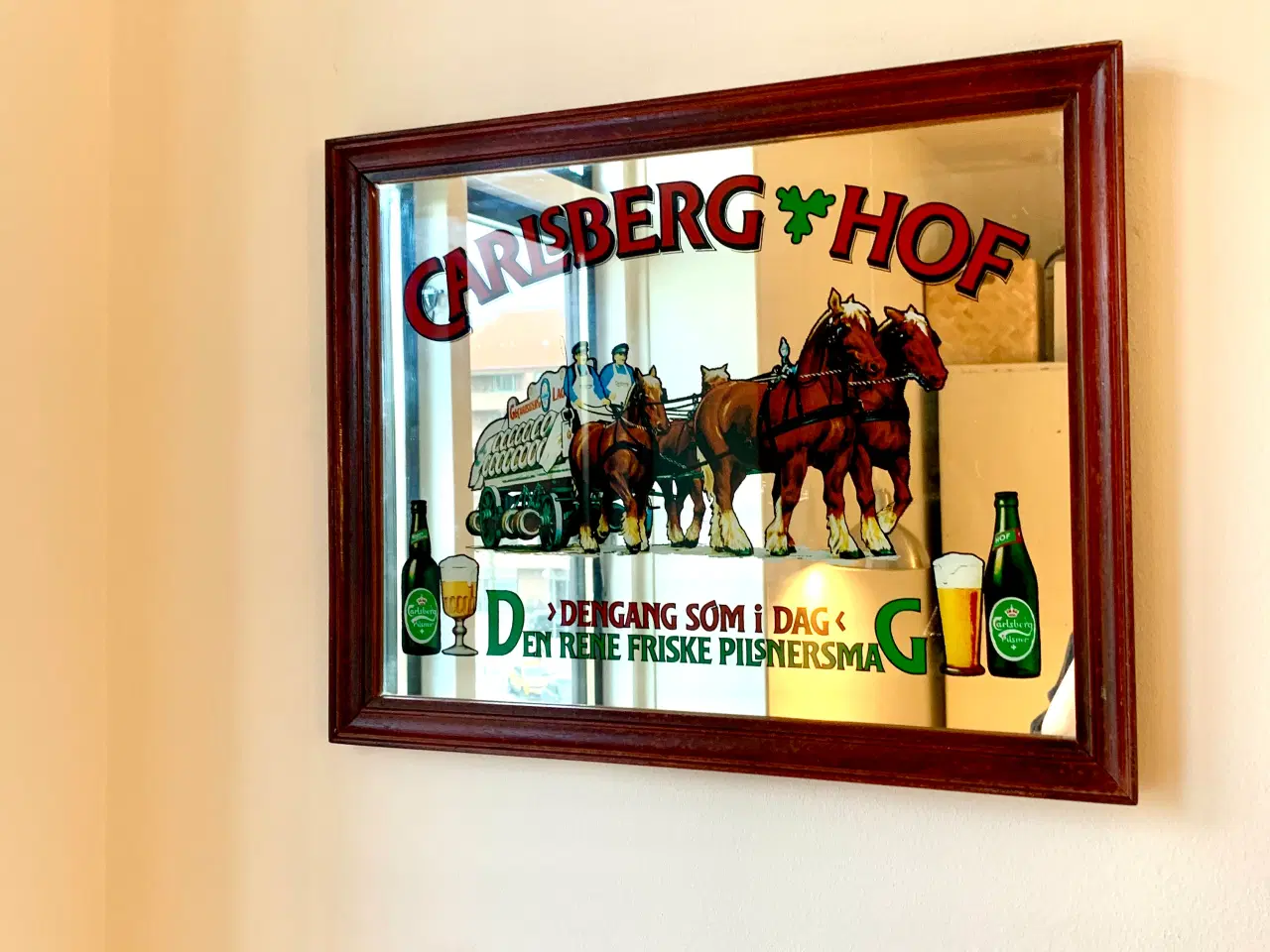 Billede 1 - Carlsberg hof - reklame øl spejl