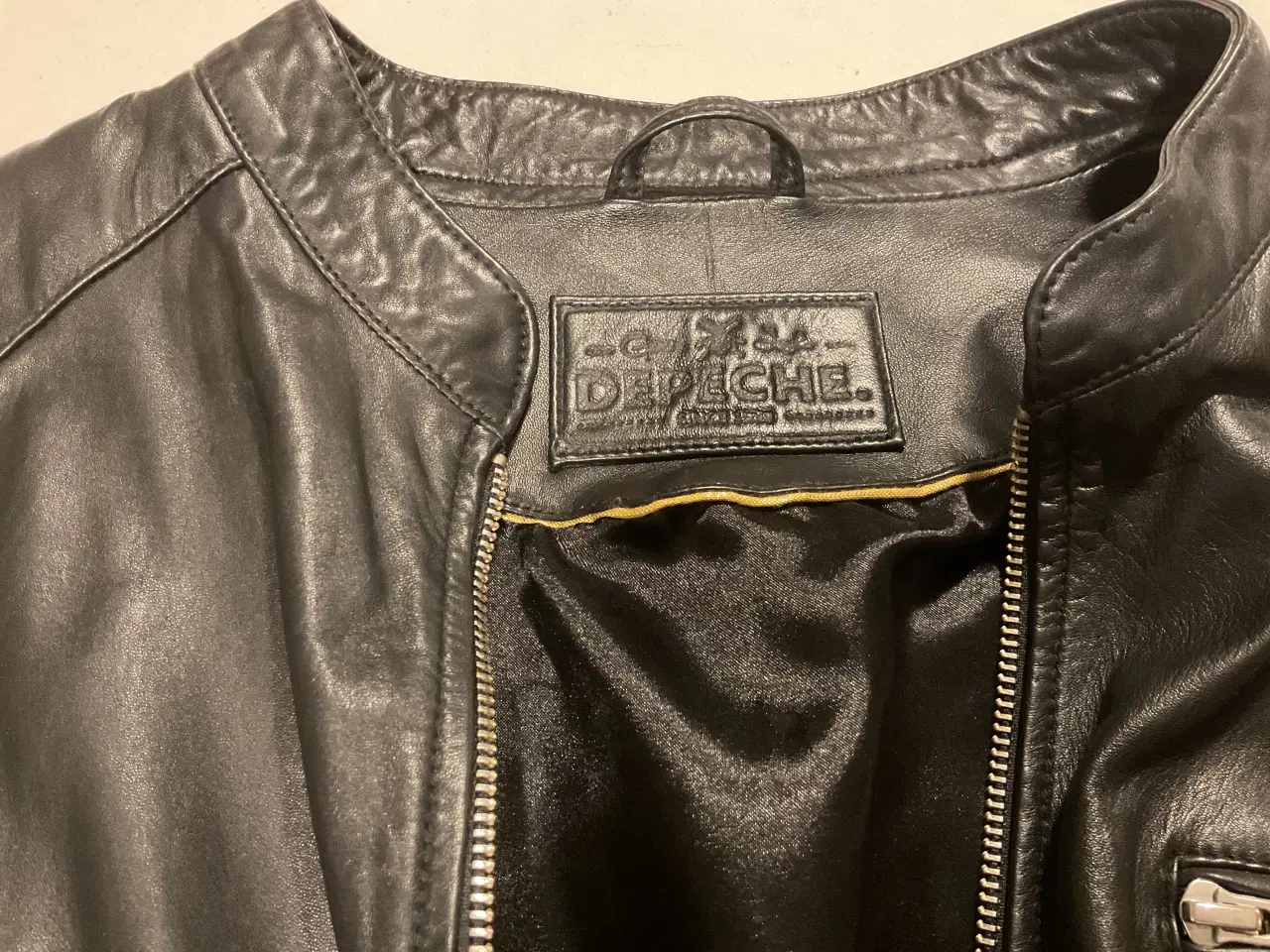 Billede 3 - Depeche Style Læderjakke Sort Str L