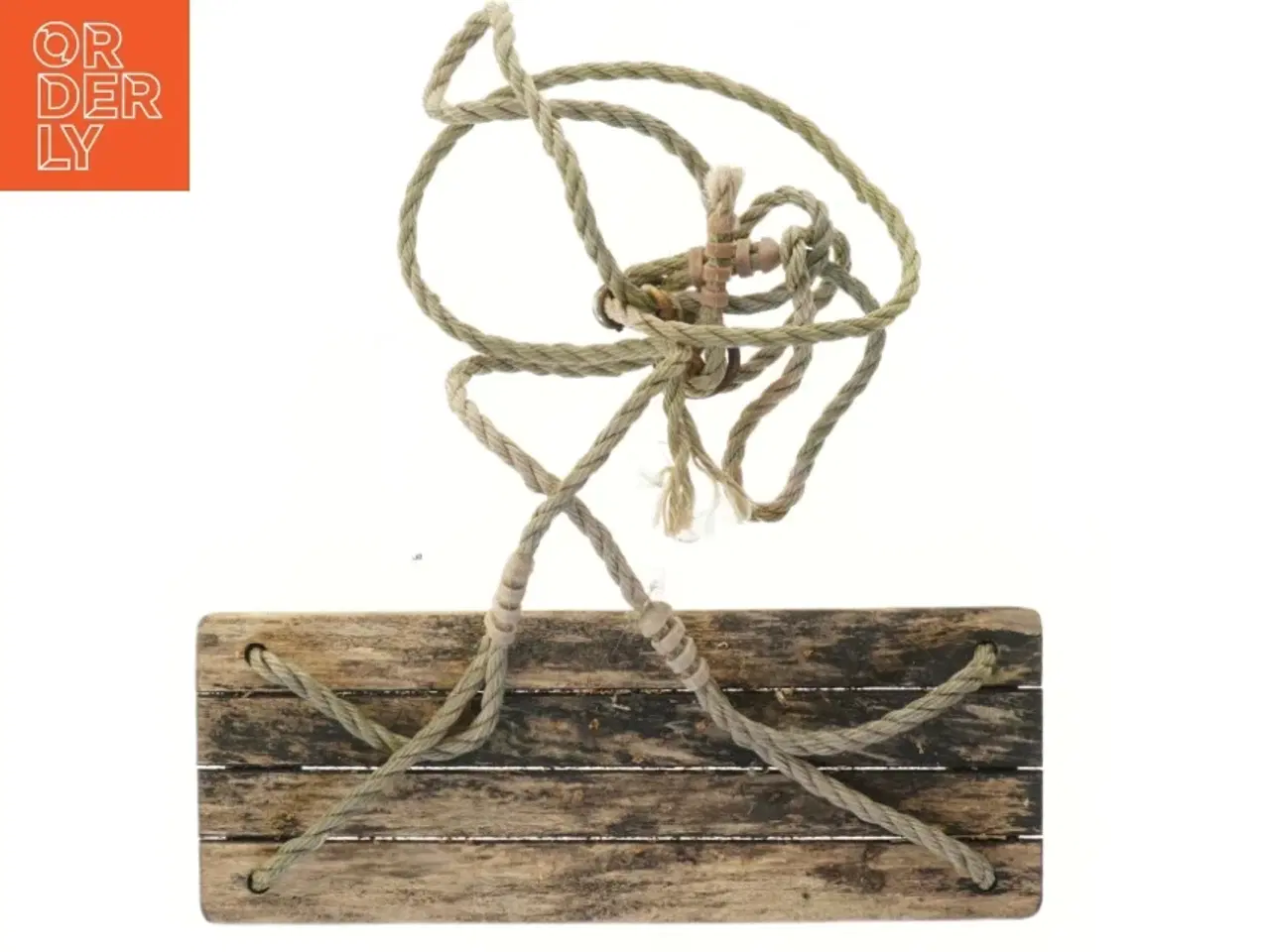 Billede 2 - Træ gynge med reb (str. 45x17 cm)