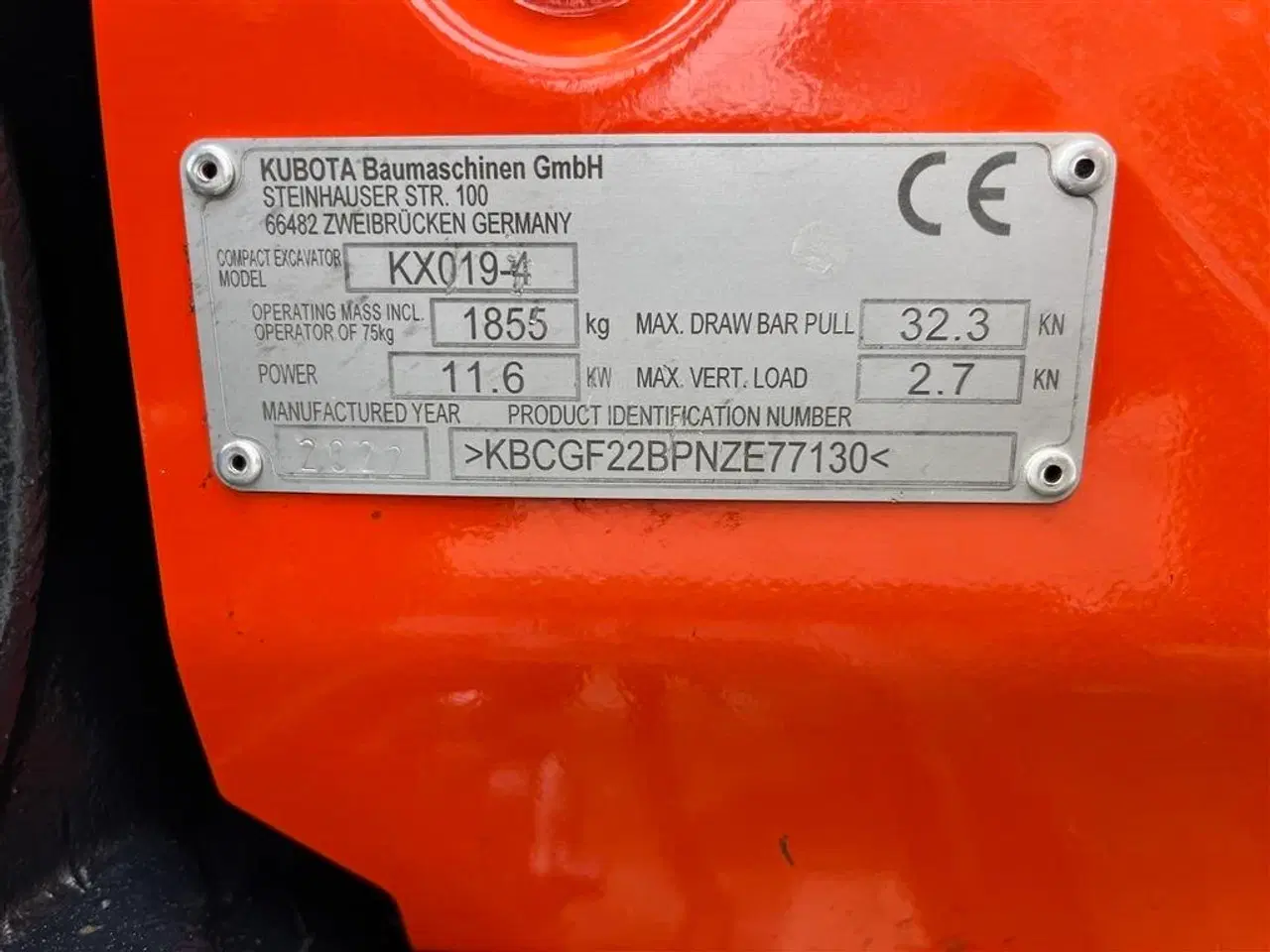 Billede 8 - Kubota KX019-4 tiltman og 3 skovle kun kørt 912timer