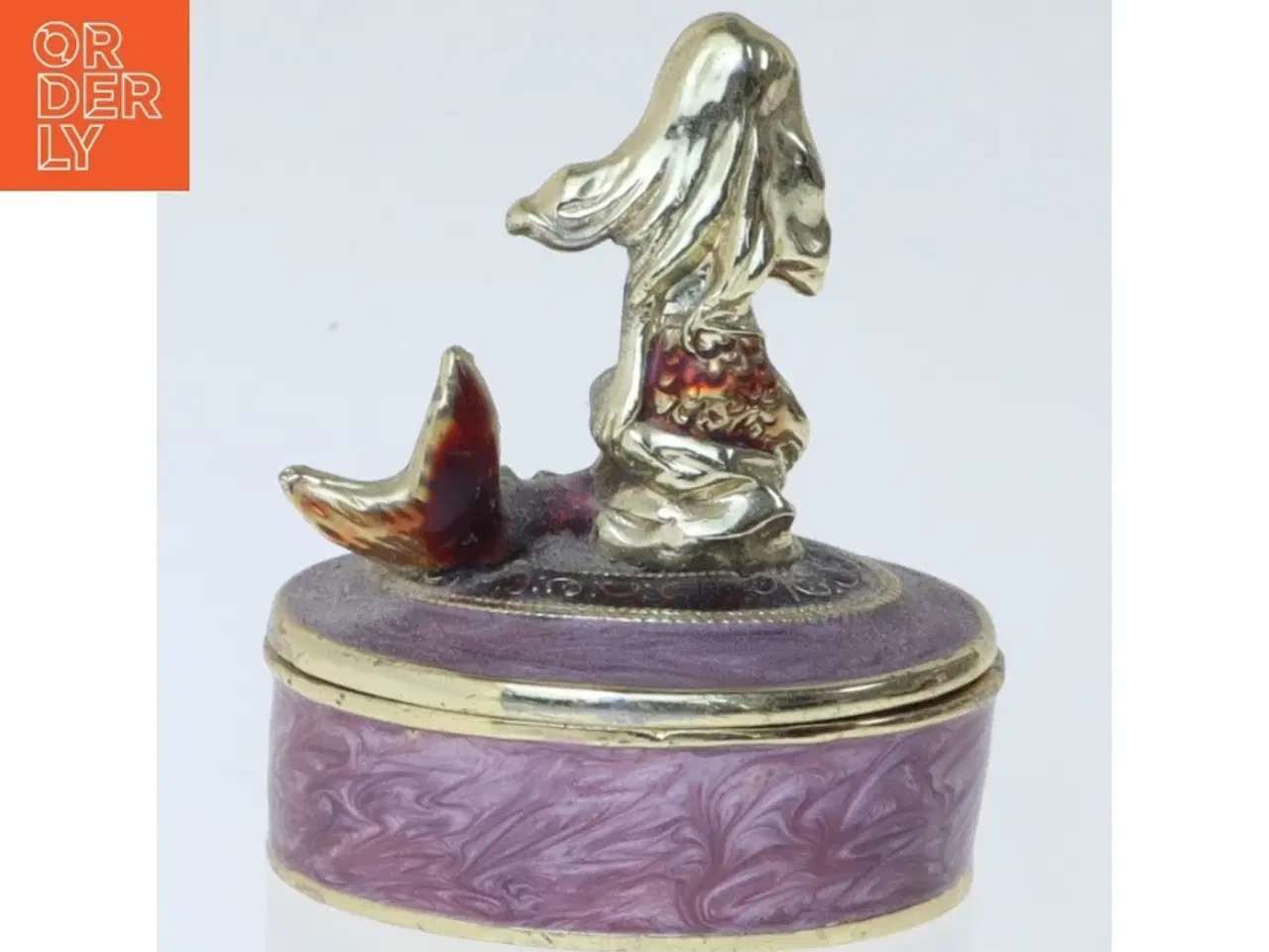 Billede 5 - Lille smykkeæske med havfrue (str. 4,5 cm)