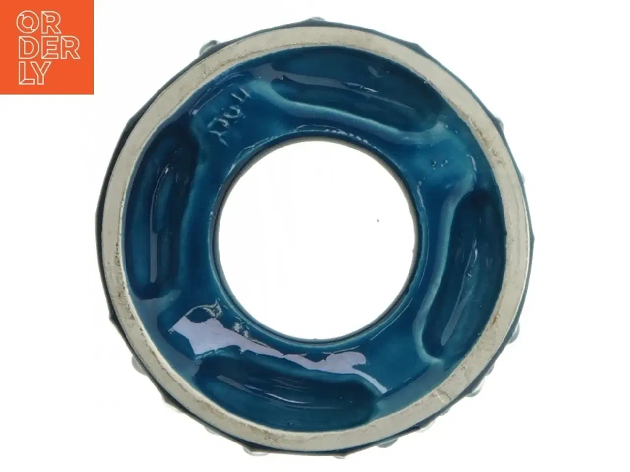 Billede 3 - Blå keramik lysestage (str. Ø 11 cm)