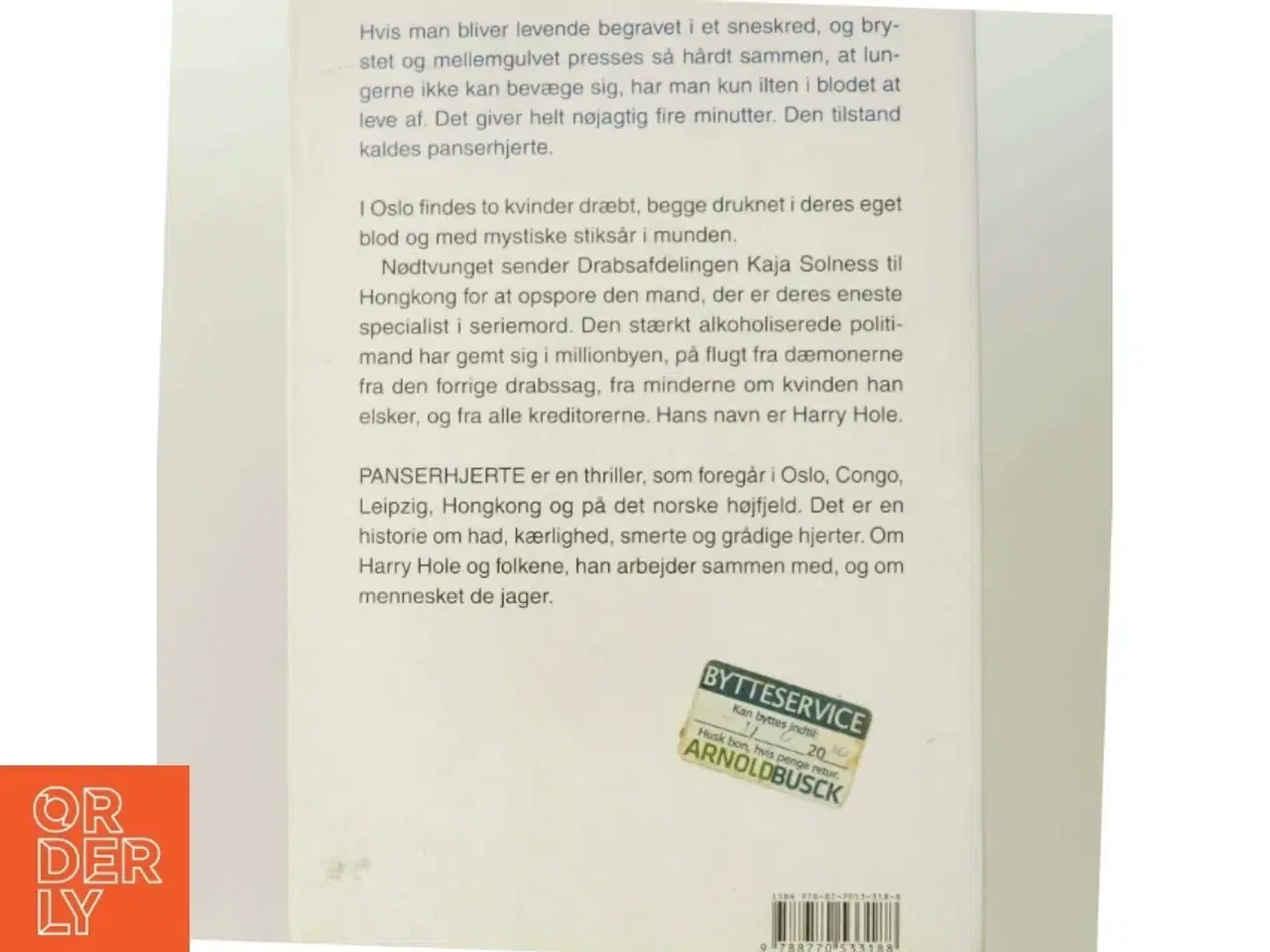 Billede 3 - Panserhjerte af Jo Nesbø (Bog)