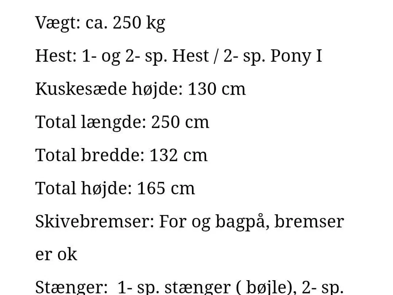 Billede 2 - Hestevogn/trænings og turvign