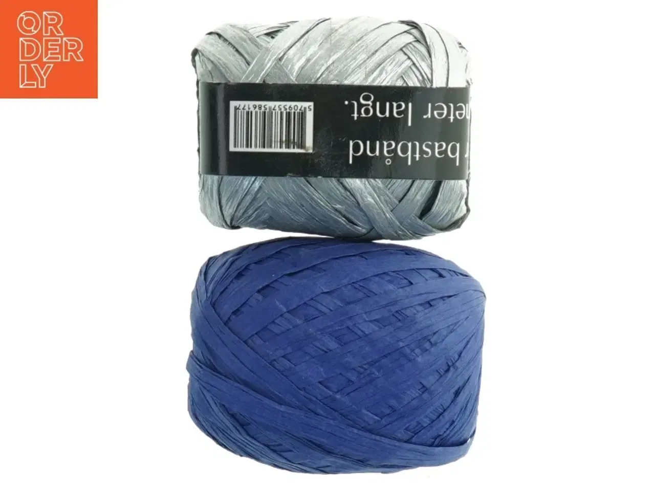 Billede 1 - Papirbast snor, 40 meter, blå og sølv (str. 40 m)