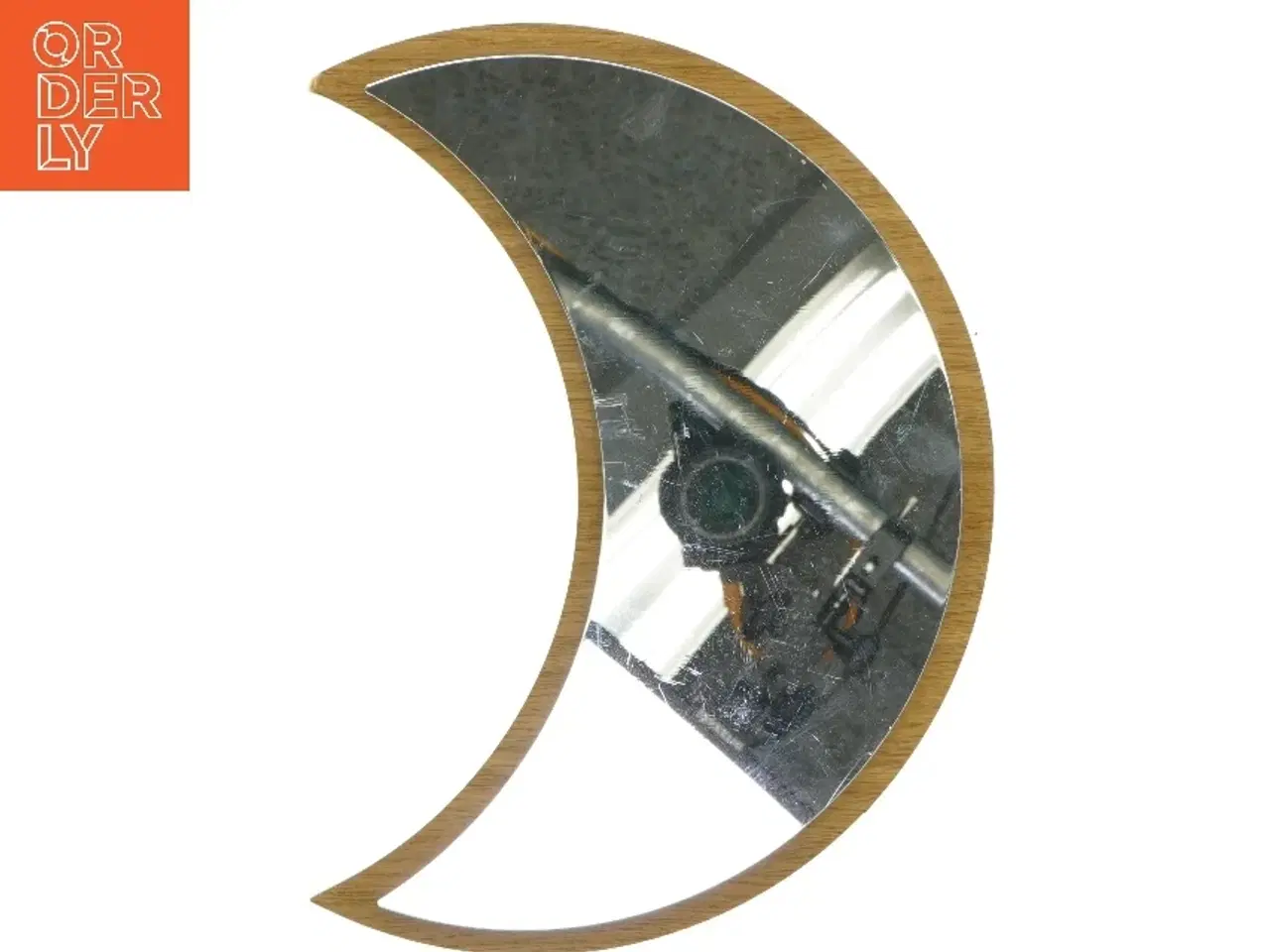 Billede 1 - Halvmånedspejl (str. 30x26,5 cm)