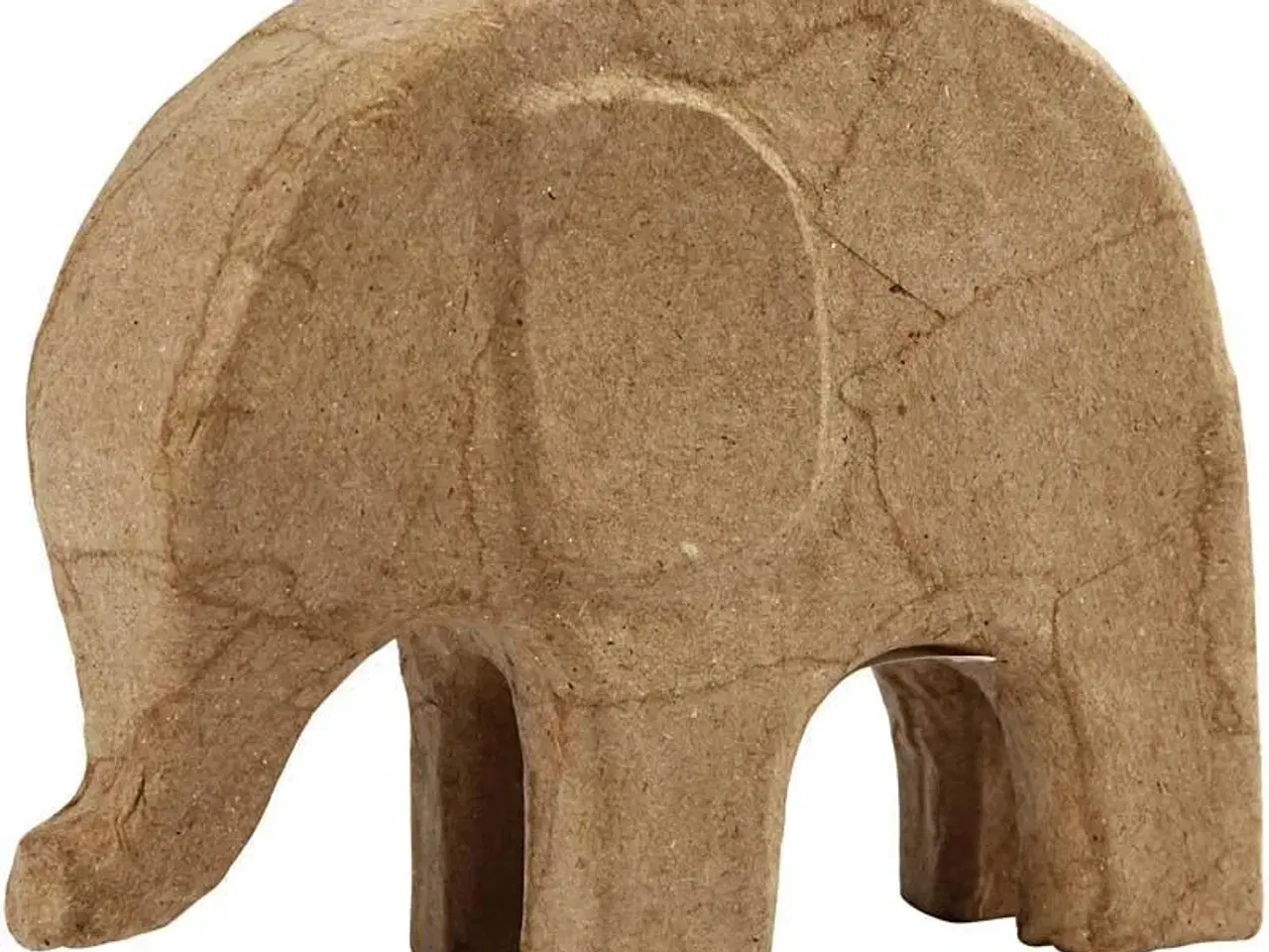 Billede 1 - Håndlavet Papmaché Elefant - 14x17 cm Dekoration