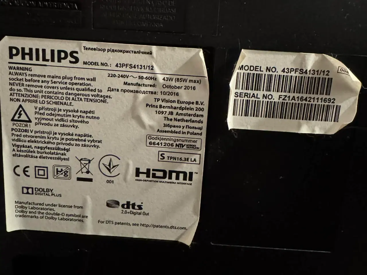 Billede 3 - Phillips 43” Full HD TV