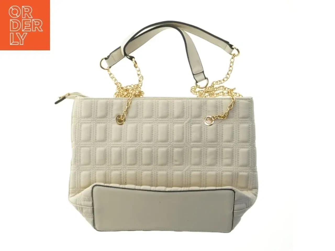 Billede 2 - Hvid skæremønster taske fra Saint Sulpice (str. 26x37 cm)