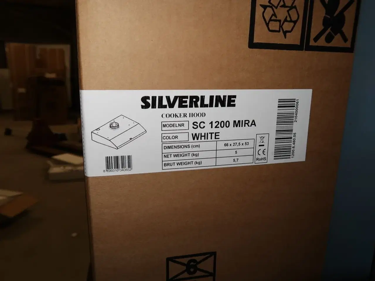 Billede 1 - Emhætte SILVERLINE SC 1200 MIRA