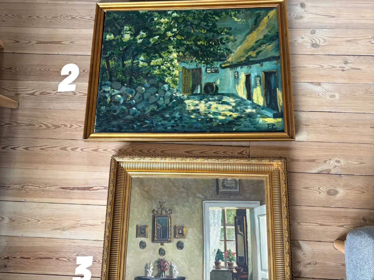 Billede 9 - Malerier med guldrammer