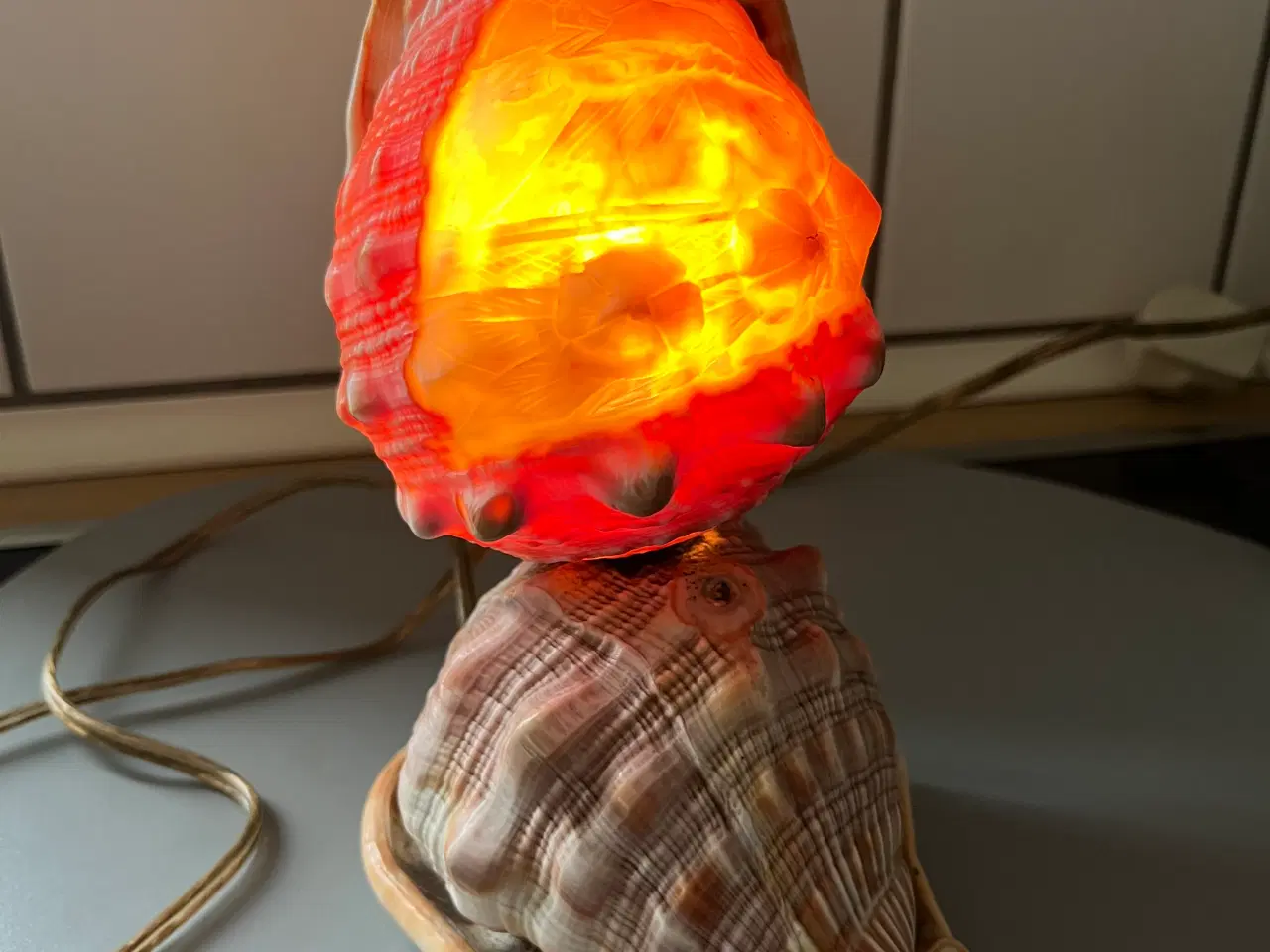 Billede 1 - Bordlampe- konkylielampe