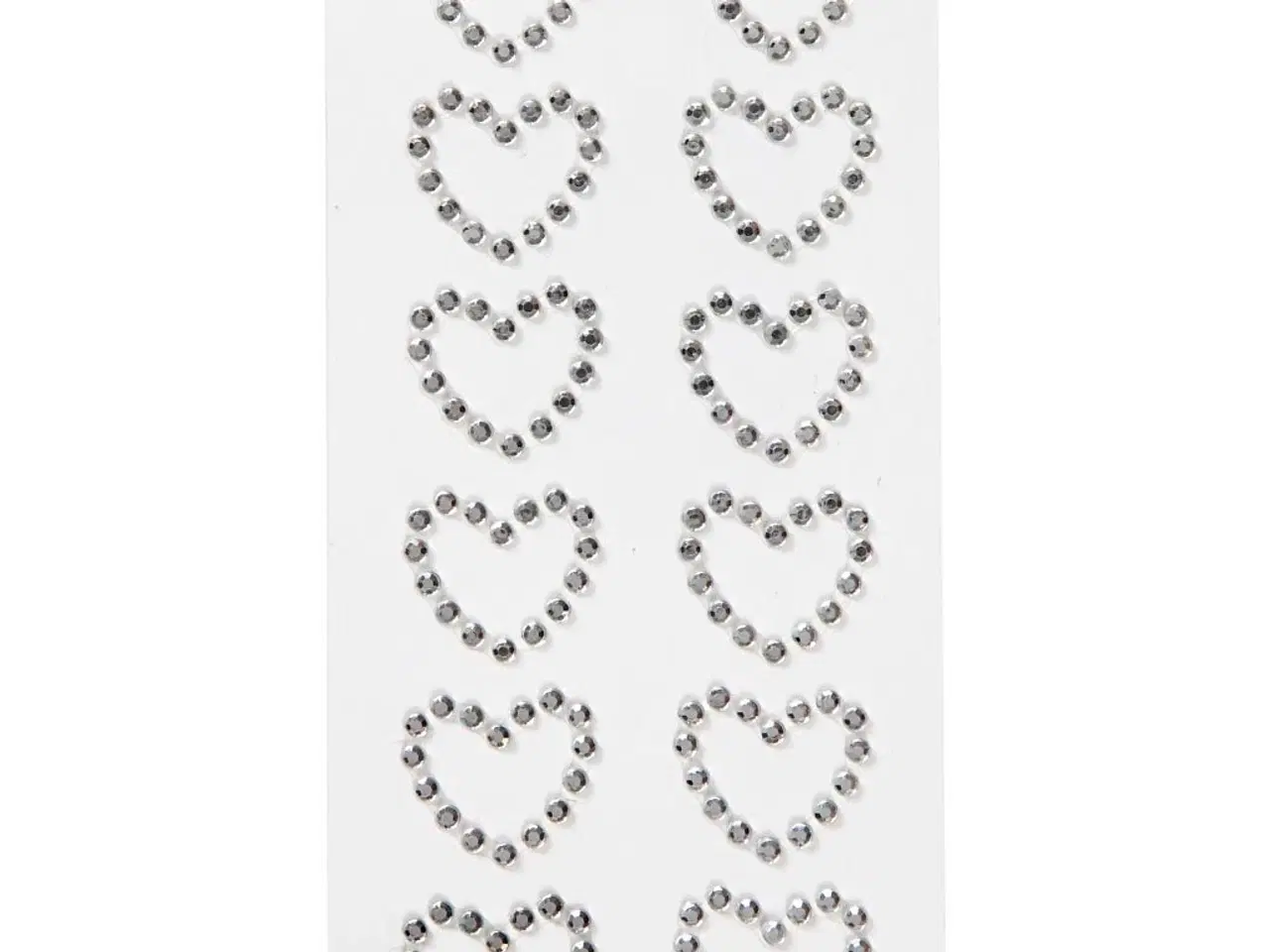 Billede 1 - Rhinstenshjerter, str. 23x21 mm, sølv, 12stk./ 1 pk.