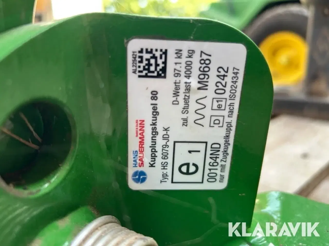 Billede 3 - Landbrugstræk Sauermann HS 6079 JD-K John Deere